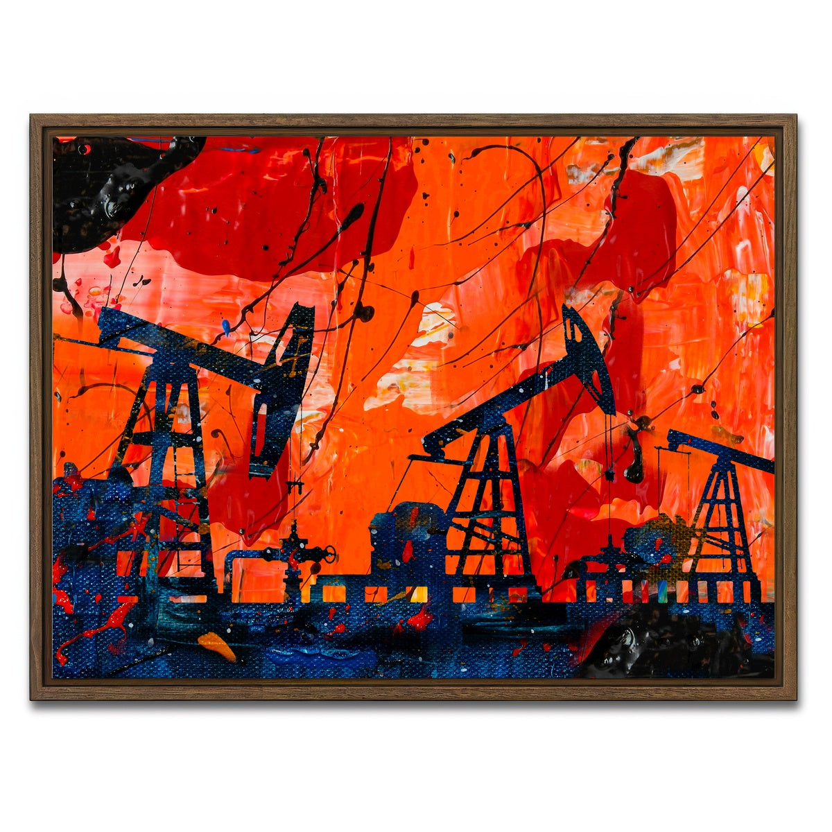 AUTO-MOCKUP WHITE | Pump Jack | 1 Piece | Walnut Framed Canvas | group=4x3