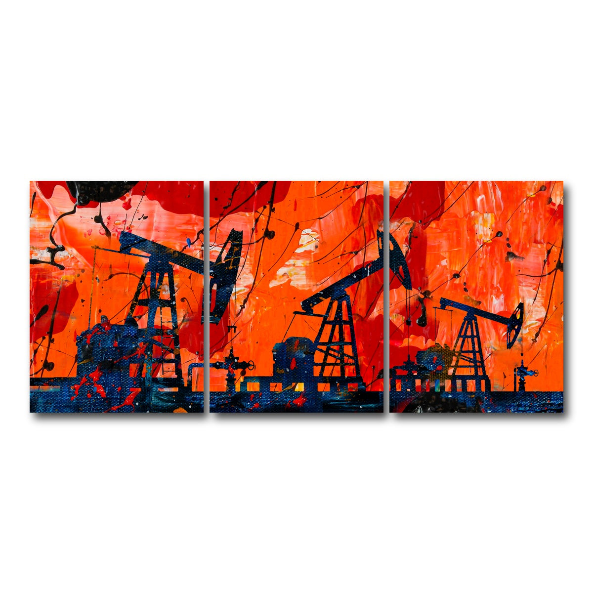 AUTO-MOCKUP WHITE | Pump Jack | 3 Piece | Gallery Wrap Canvas | group=18x24