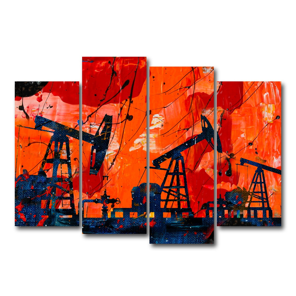 AUTO-MOCKUP WHITE | Pump Jack | 4 Piece | Gallery Wrap Canvas | group=4_normal