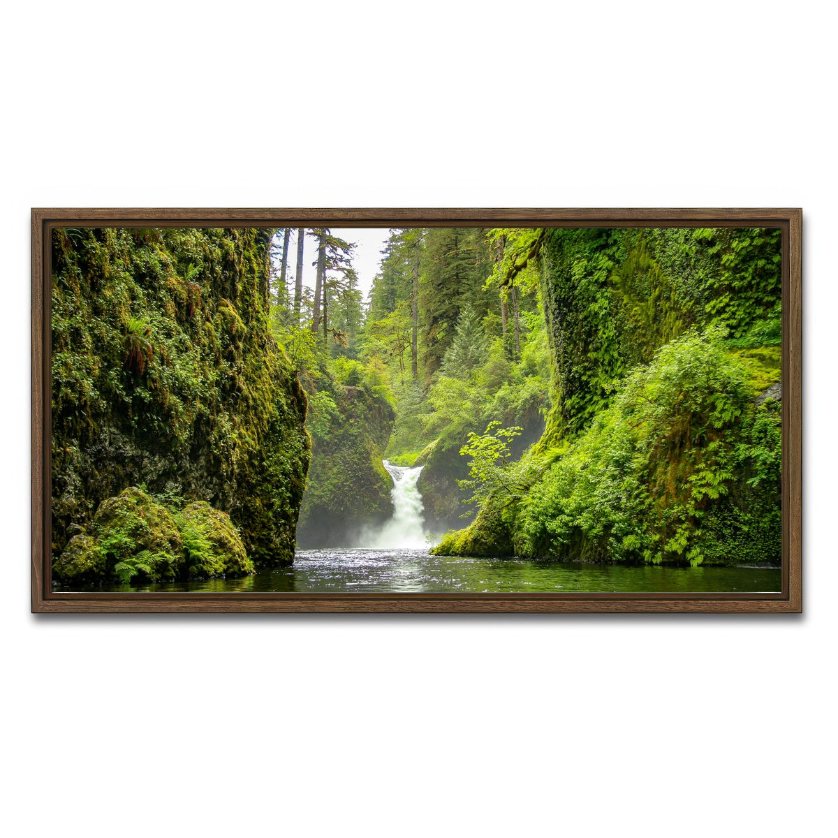 AUTO-MOCKUP WHITE | Punch bowl Falls | 1 Piece | Walnut Framed Canvas | group=2x1