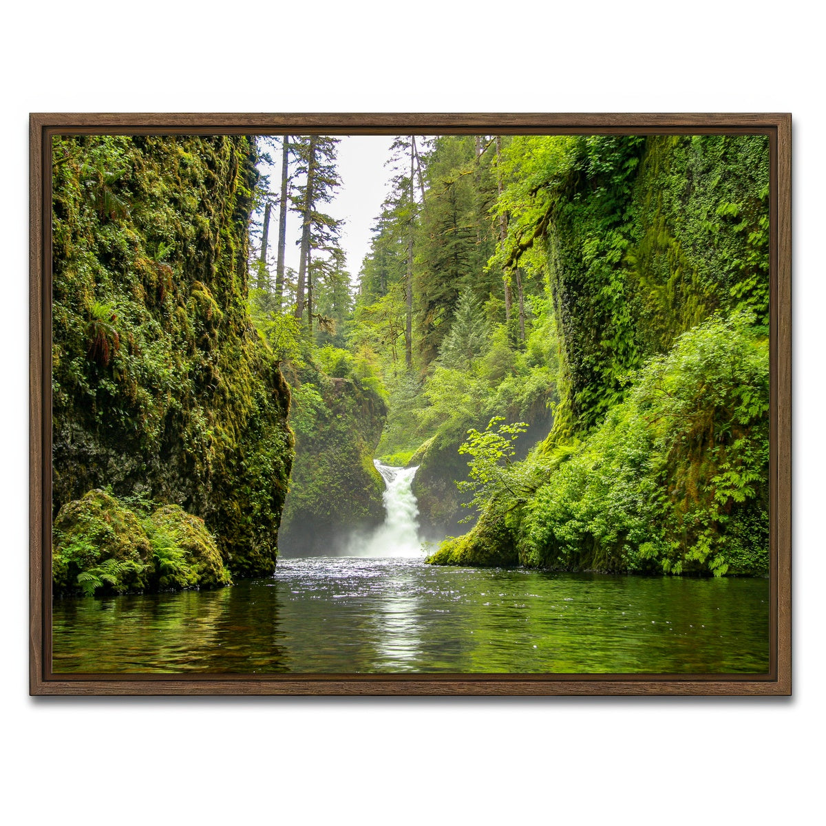 AUTO-MOCKUP WHITE | Punch bowl Falls | 1 Piece | Walnut Framed Canvas | group=4x3