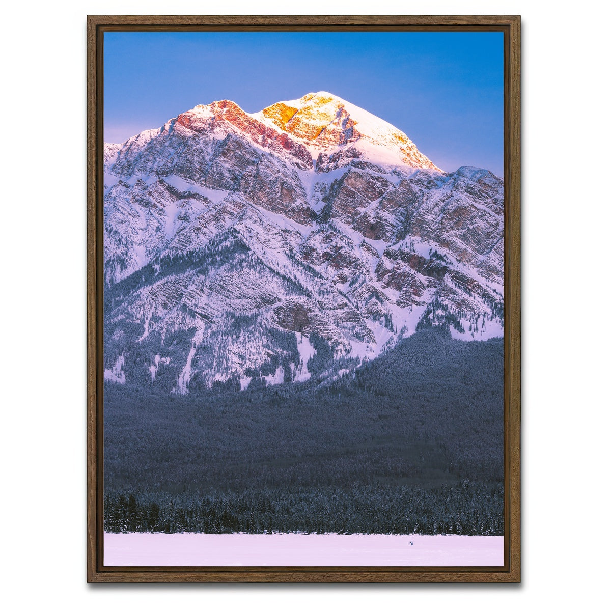 AUTO-MOCKUP WHITE | Pyramid Lake Sunrise | 1 Piece | Walnut Framed Canvas | group=3x4