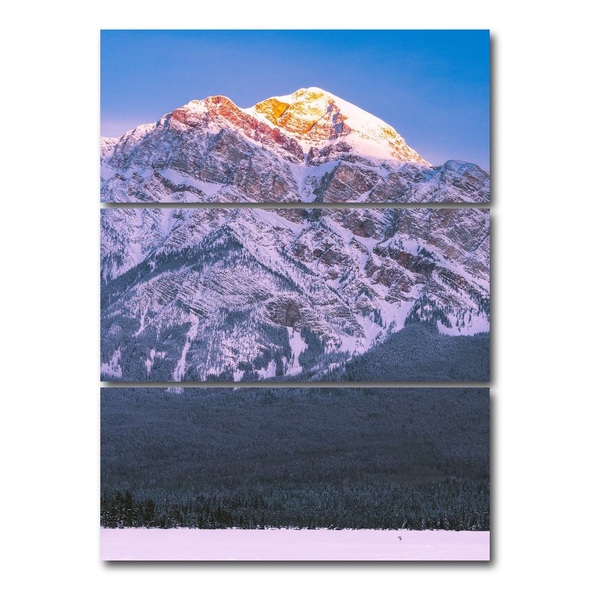 AUTO-MOCKUP WHITE | Pyramid Lake Sunrise | 3 Piece | Gallery Wrap Canvas | group=8x18_stacked
