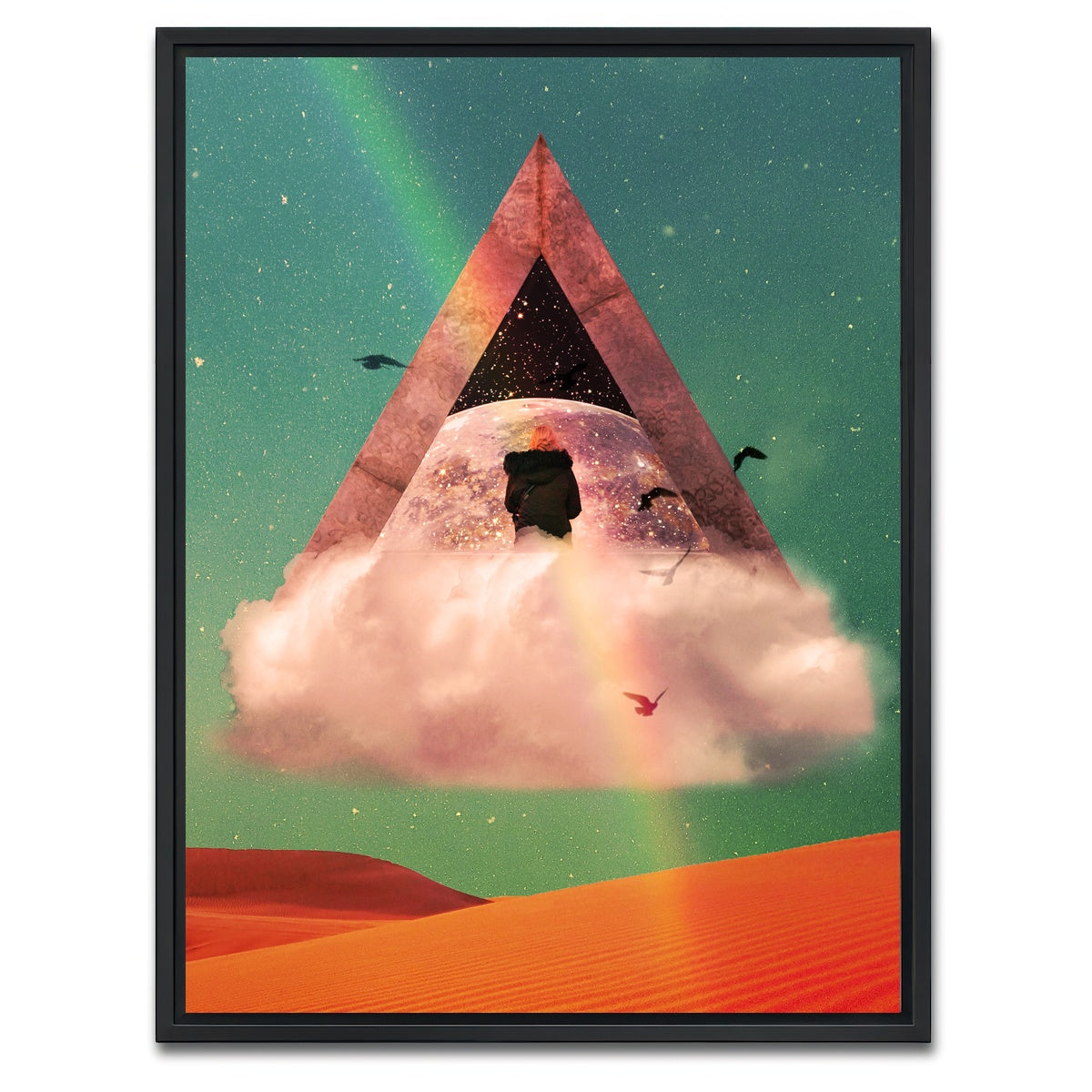 AUTO-MOCKUP WHITE | Pyramid | 1 Piece | Black Framed Canvas | group=3x4