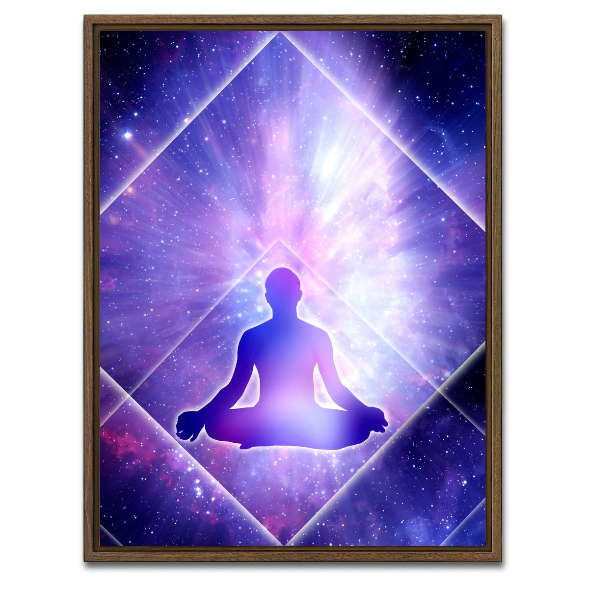 AUTO-MOCKUP WHITE | Pyramid of healing | 1 Piece | Walnut Framed Canvas | group=3x4