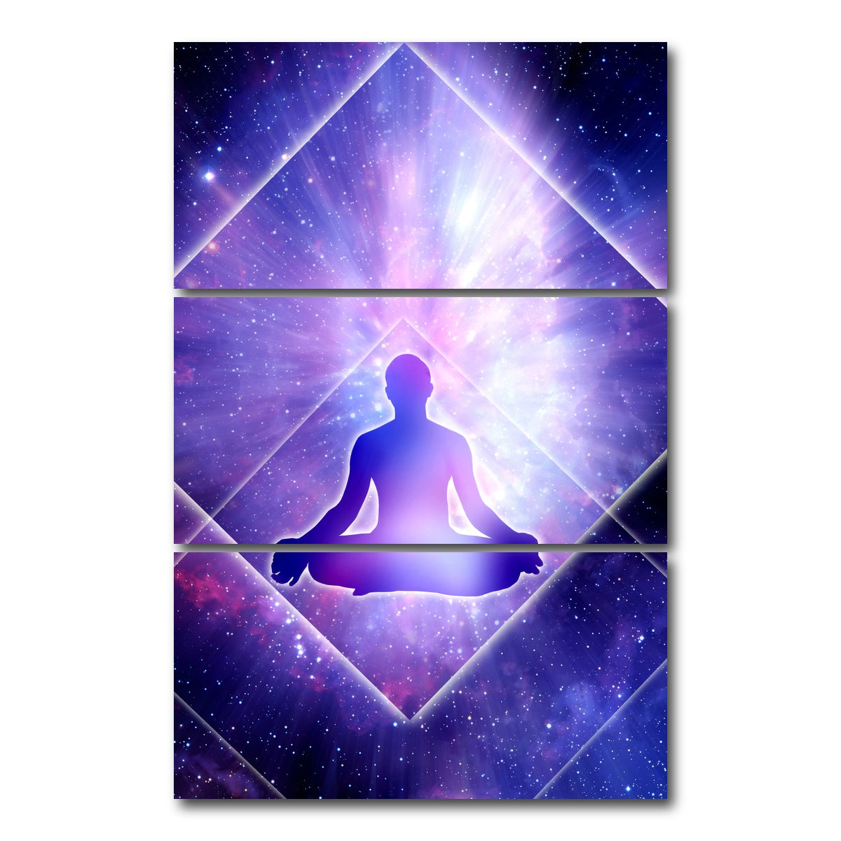 AUTO-MOCKUP WHITE | Pyramid of healing | 3 Piece | Gallery Wrap Canvas | group=12x24_stacked