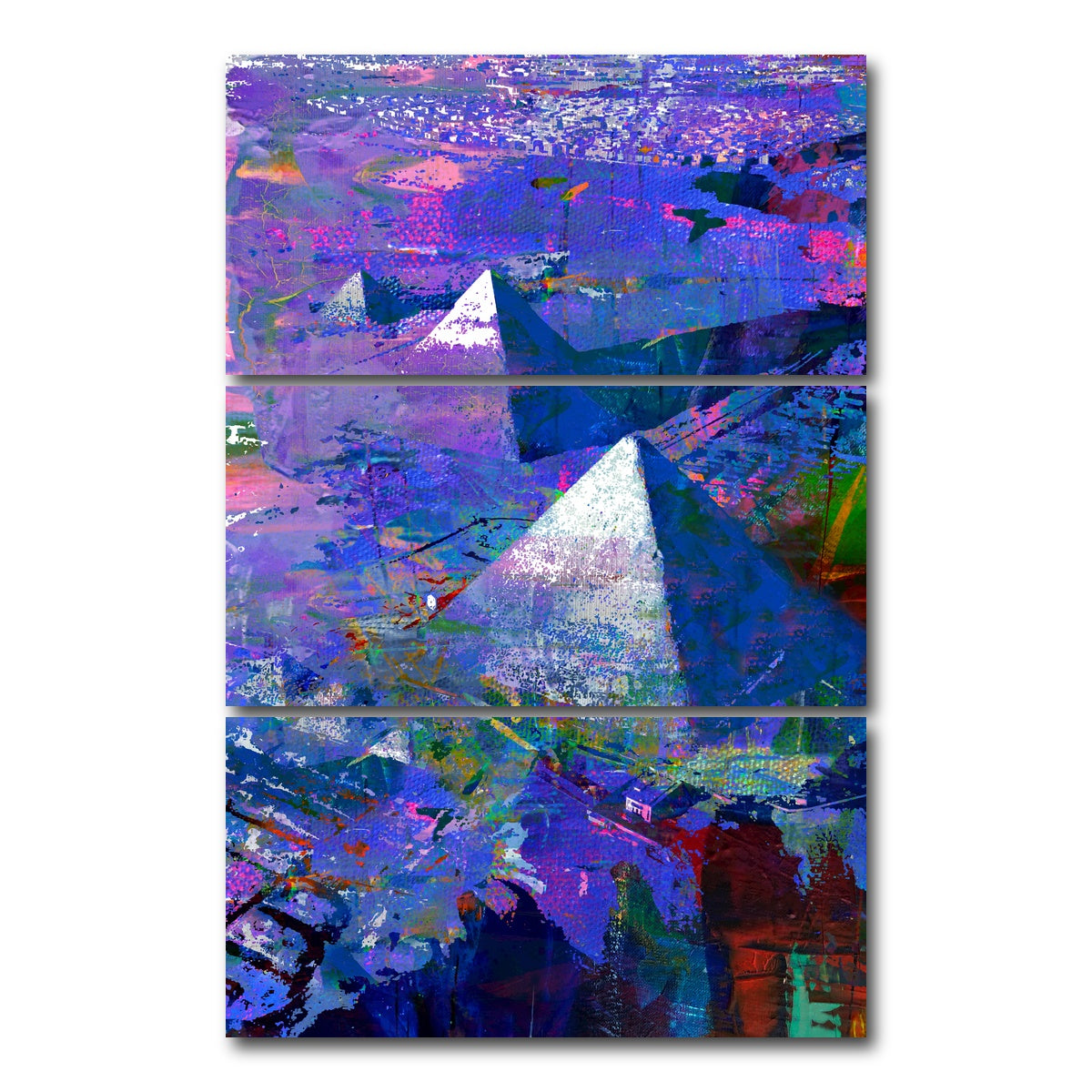 AUTO-MOCKUP WHITE | Pyramids | 3 Piece | Gallery Wrap Canvas | group=12x24_stacked