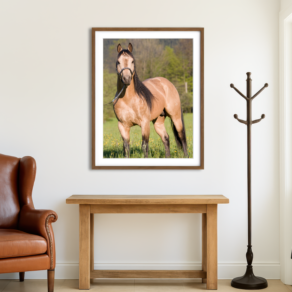 AUTO-MOCKUP ROOM | Quarter Horse Posing Wall Art