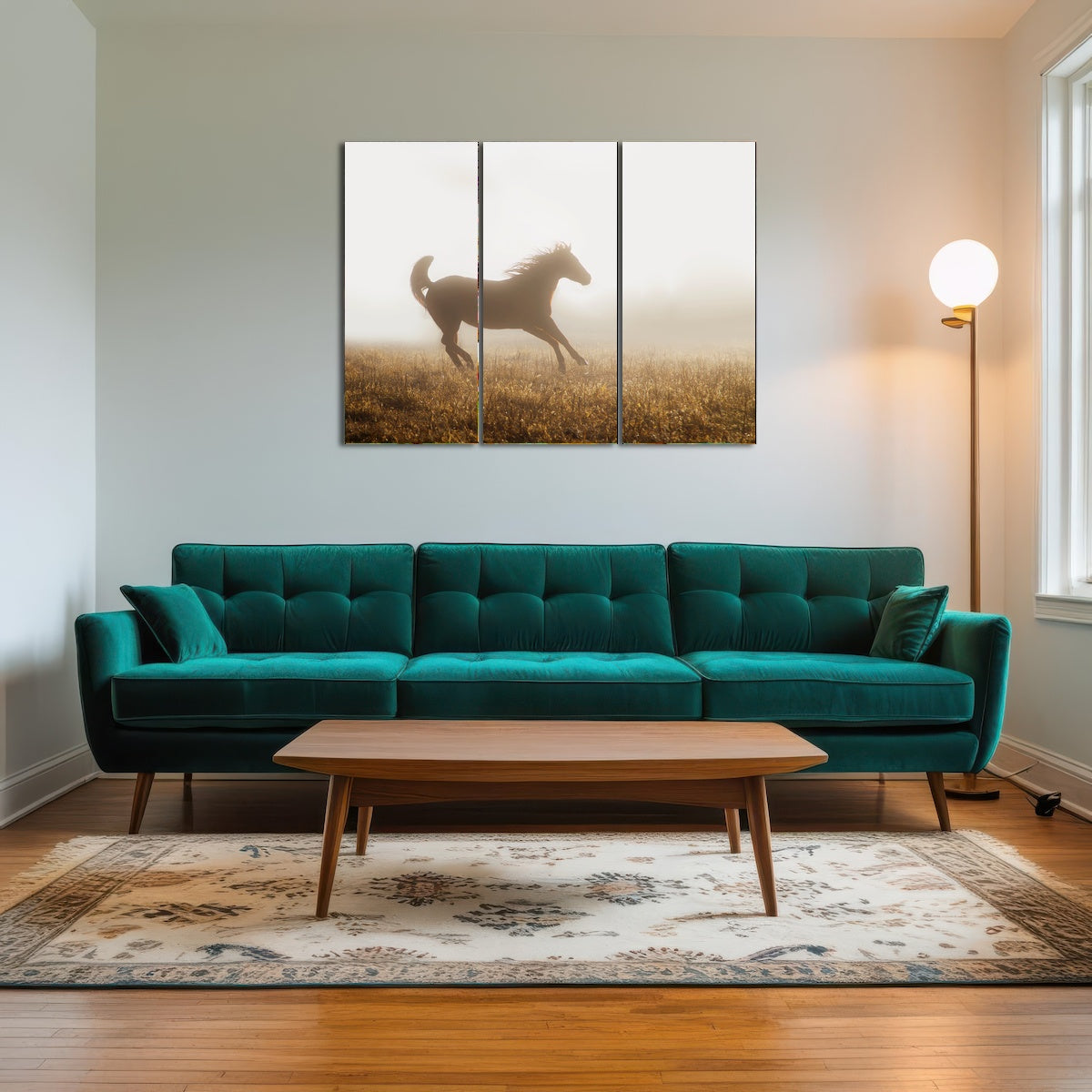 AUTO-MOCKUP ROOM | Quarter Horse Running in Fog