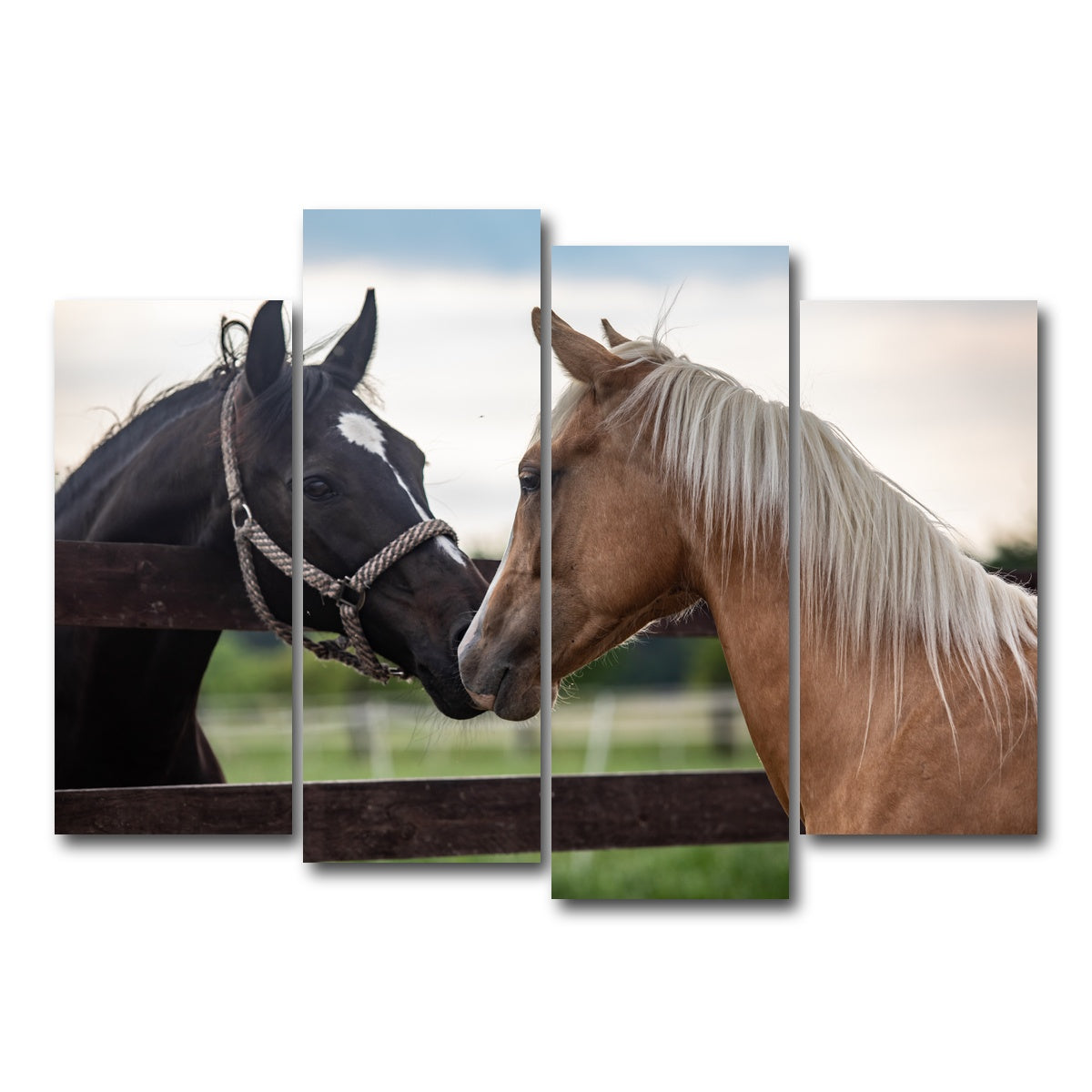 AUTO-MOCKUP WHITE | Quarter Horses | 4 Piece | Gallery Wrap Canvas | group=4_normal