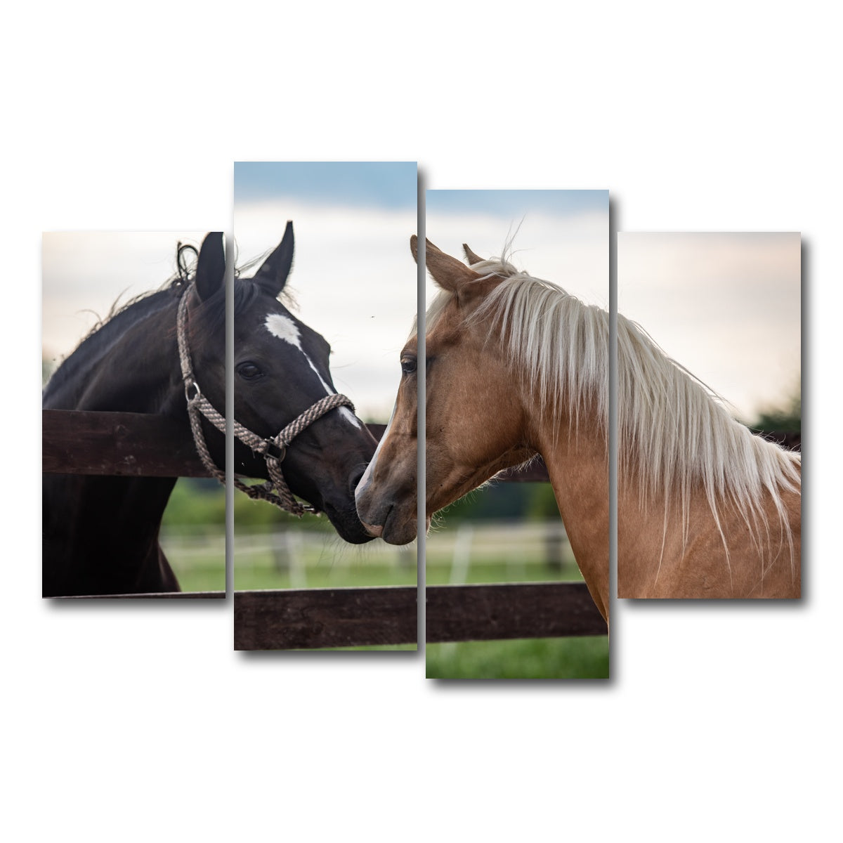 AUTO-MOCKUP WHITE | Quarter Horses | 4 Piece | Gallery Wrap Canvas | group=4_short