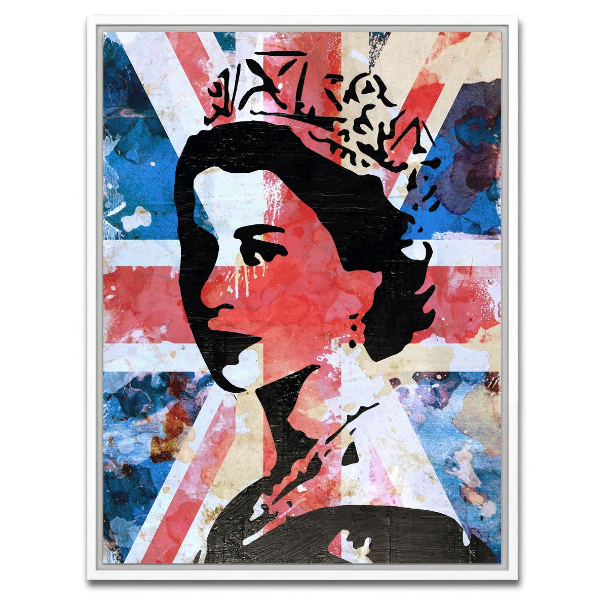 AUTO-MOCKUP WHITE | Queen Union Jack | 1 Piece | White Framed Canvas | group=3x4