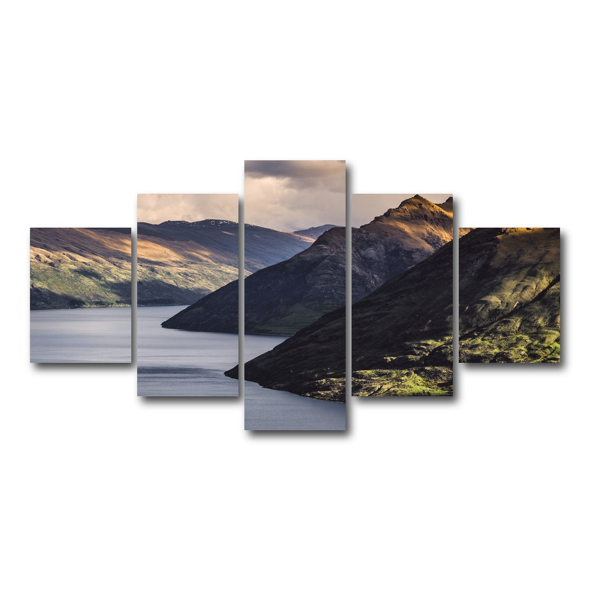 AUTO-MOCKUP WHITE | Queenstown Peaks | 5 Piece | Gallery Wrap Canvas | group=5_short