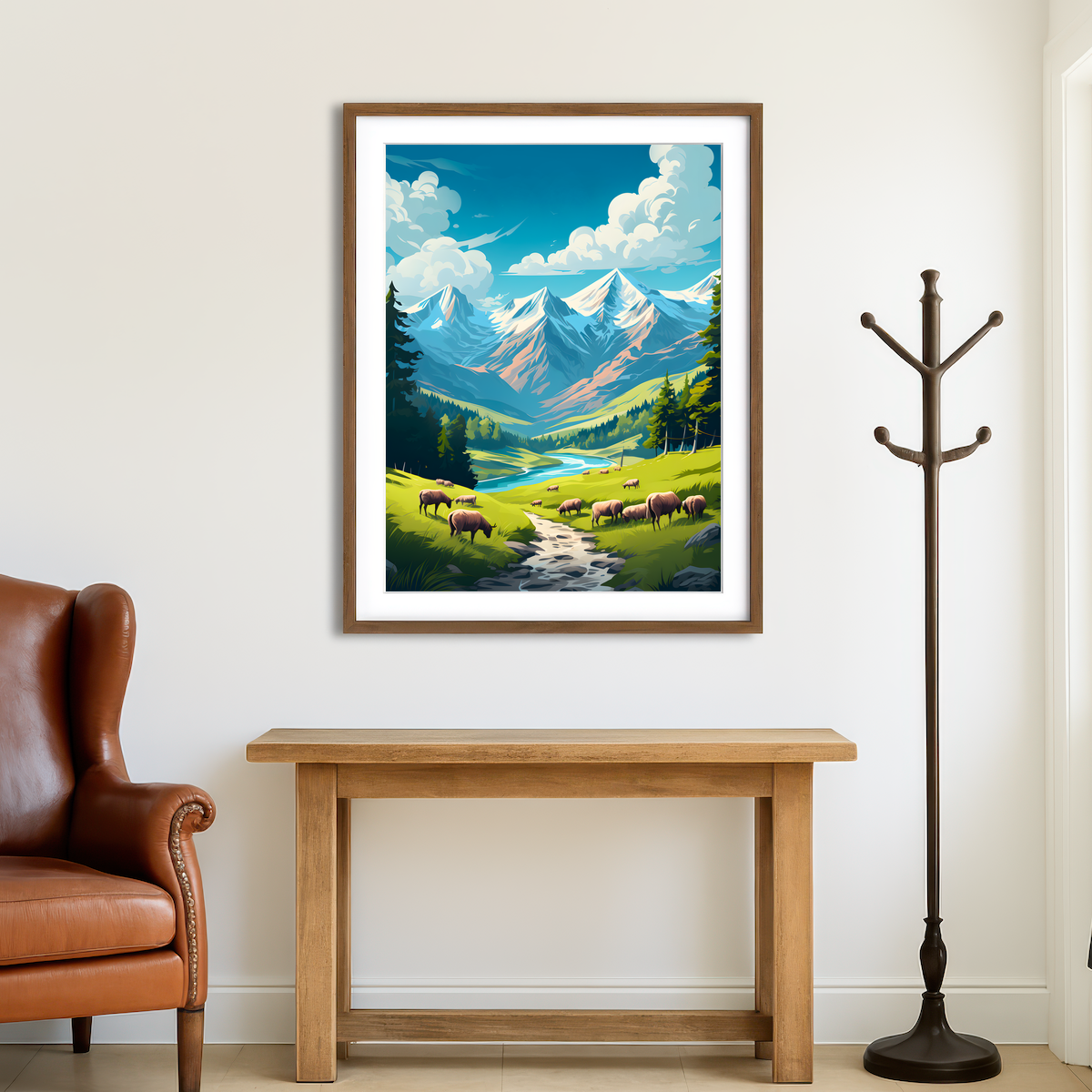 AUTO-MOCKUP ROOM | Queyras Regional Nature Park - France Wall Art