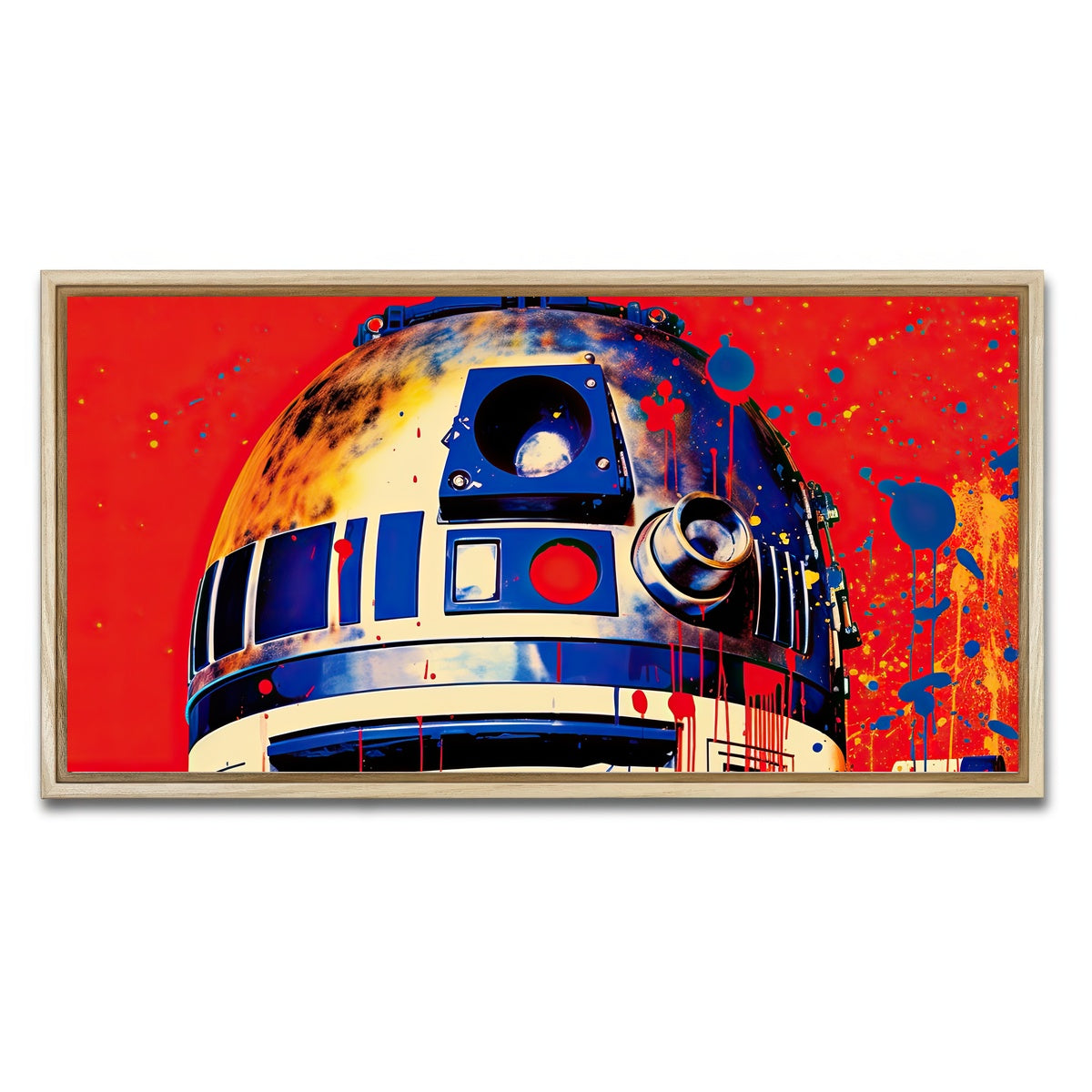 AUTO-MOCKUP WHITE | R2-D2 | 1 Piece | Natural Framed Canvas | group=2x1