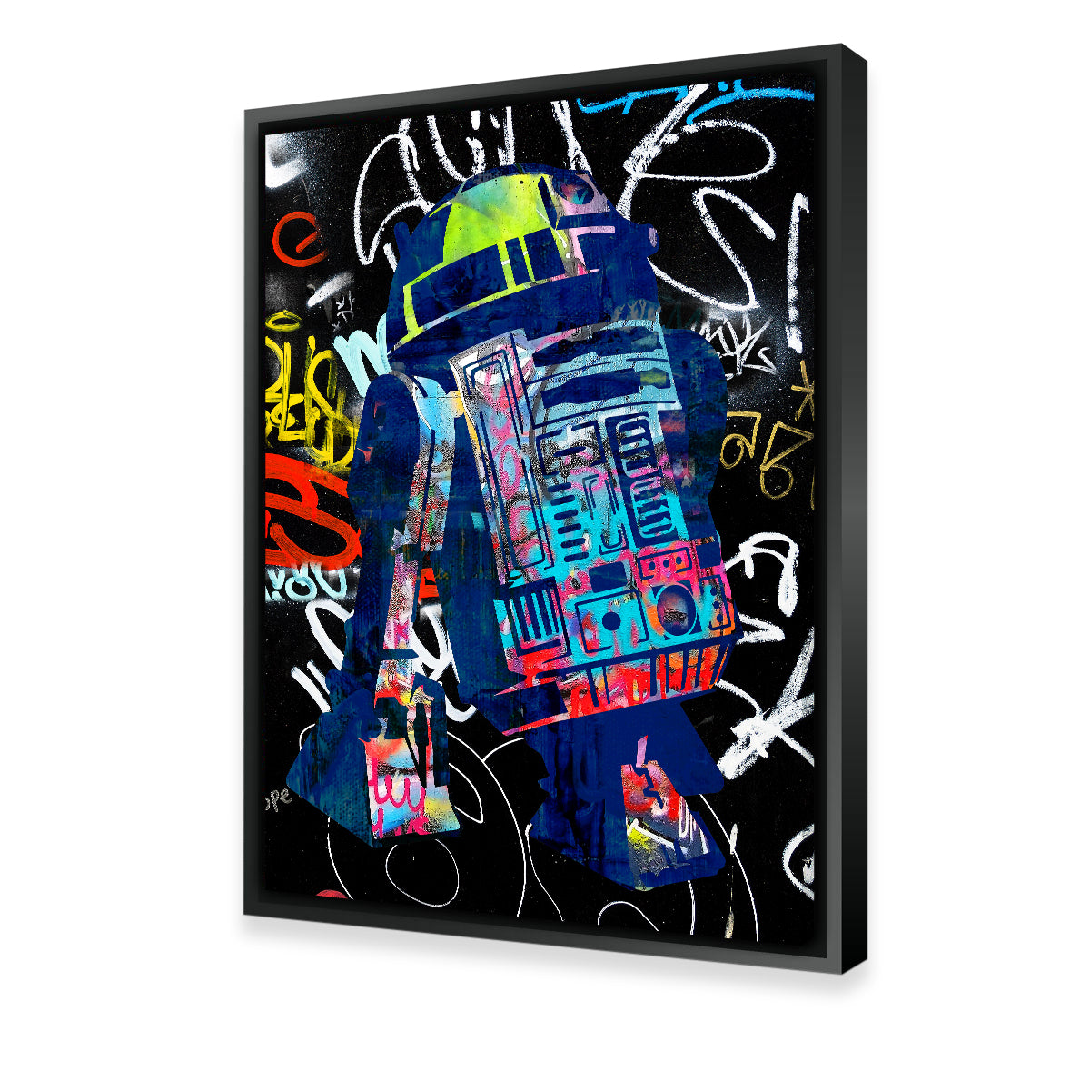 R2D2 Graffiti Wall Art