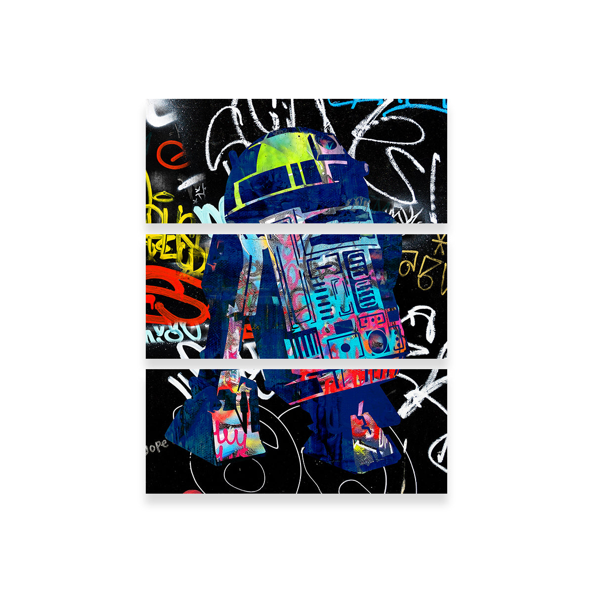 R2D2 Graffiti Wall Art