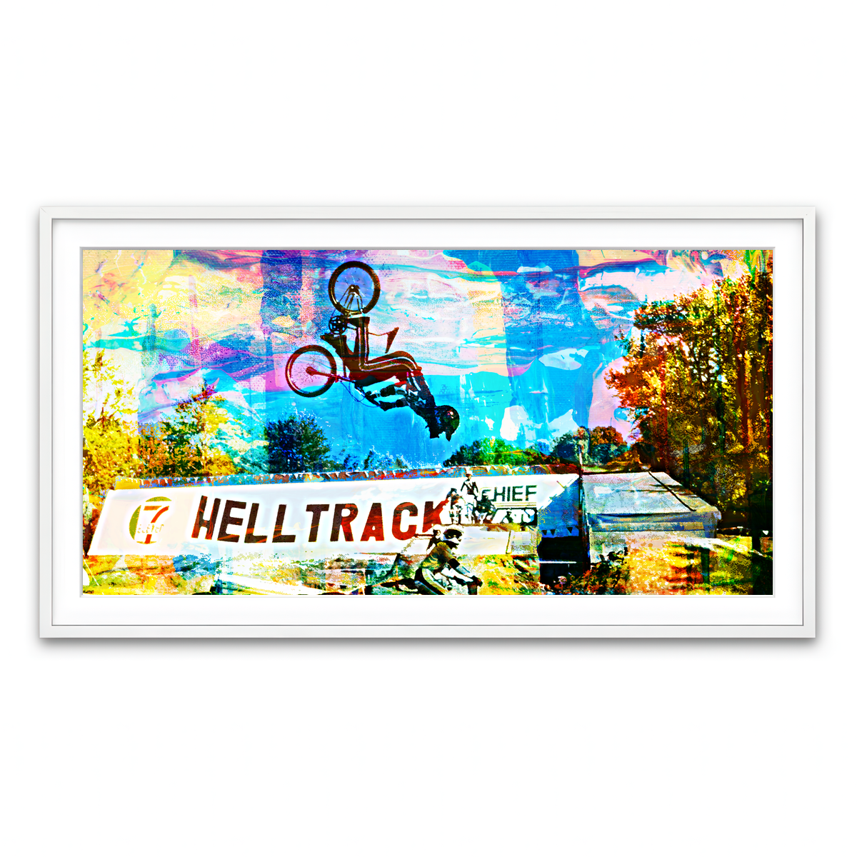 Framed Print 2x1 White