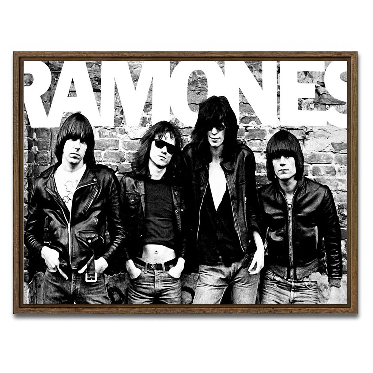 AUTO-MOCKUP WHITE | RAMONES | 1 Piece | Walnut Framed Canvas | group=4x3