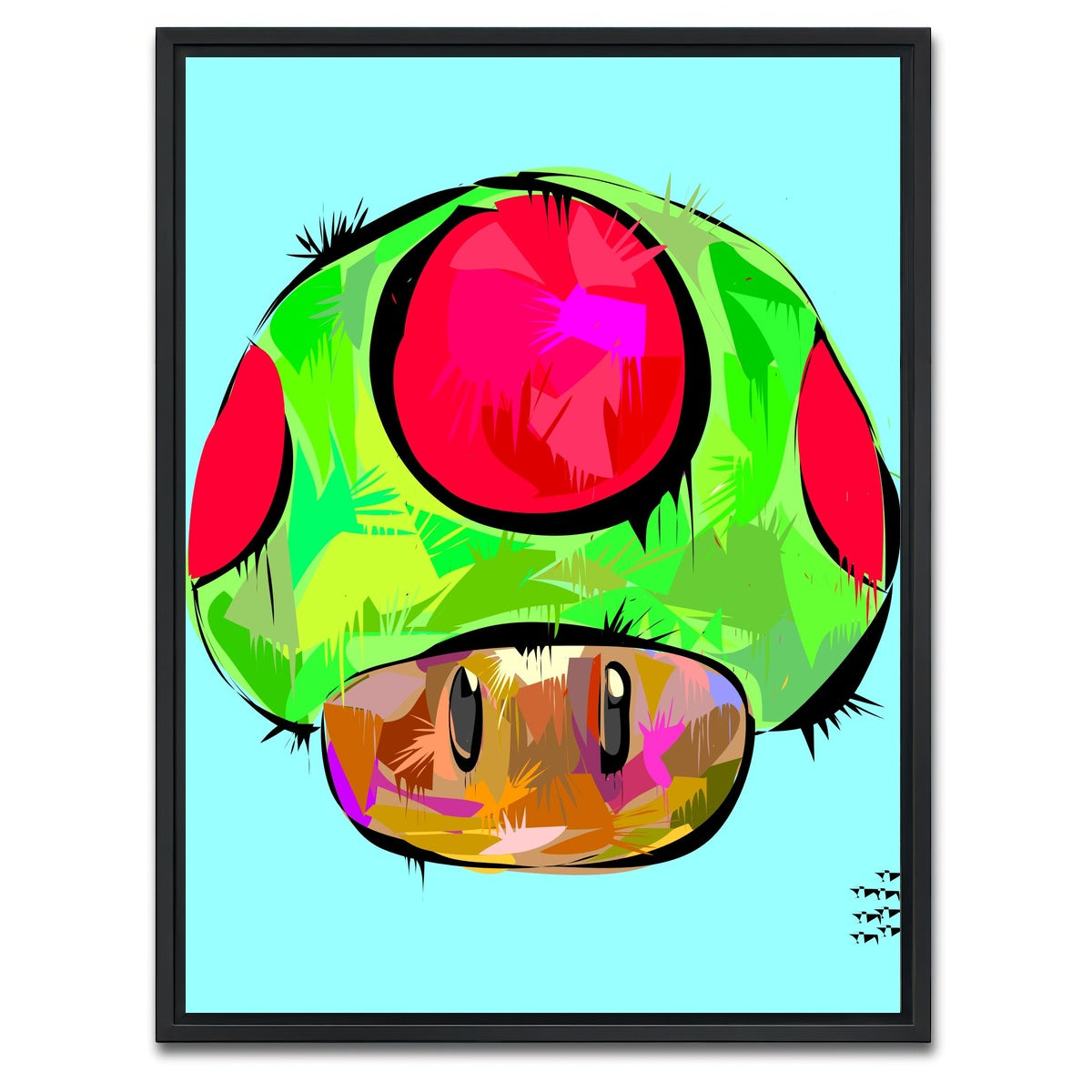 AUTO-MOCKUP WHITE | RASTA 1UP | 1 Piece | Black Framed Canvas | group=3x4