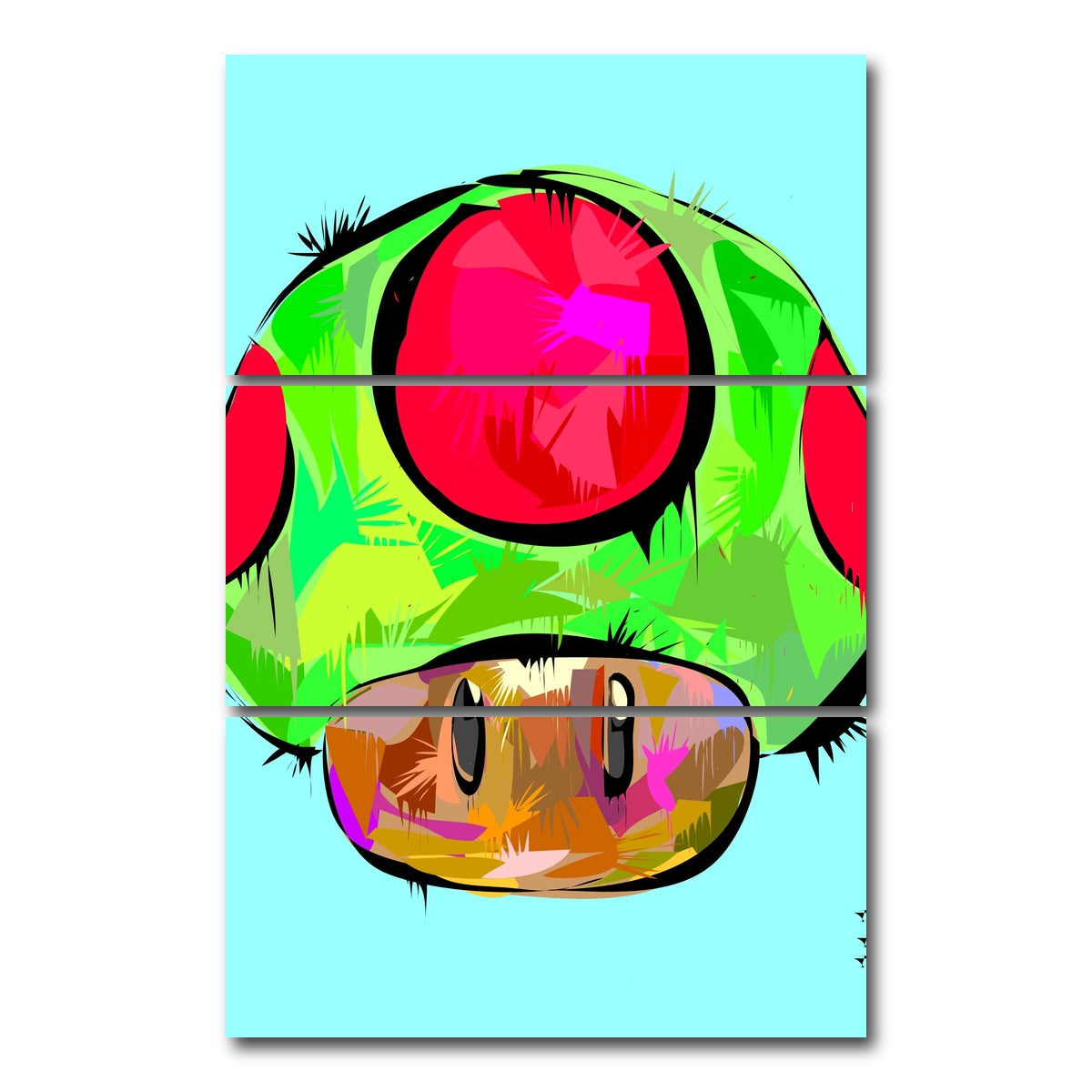 AUTO-MOCKUP WHITE | RASTA 1UP | 3 Piece | Gallery Wrap Canvas | group=12x24_stacked