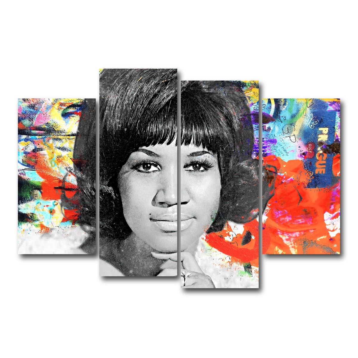 AUTO-MOCKUP WHITE | RESPECT | 4 Piece | Gallery Wrap Canvas | group=4_short