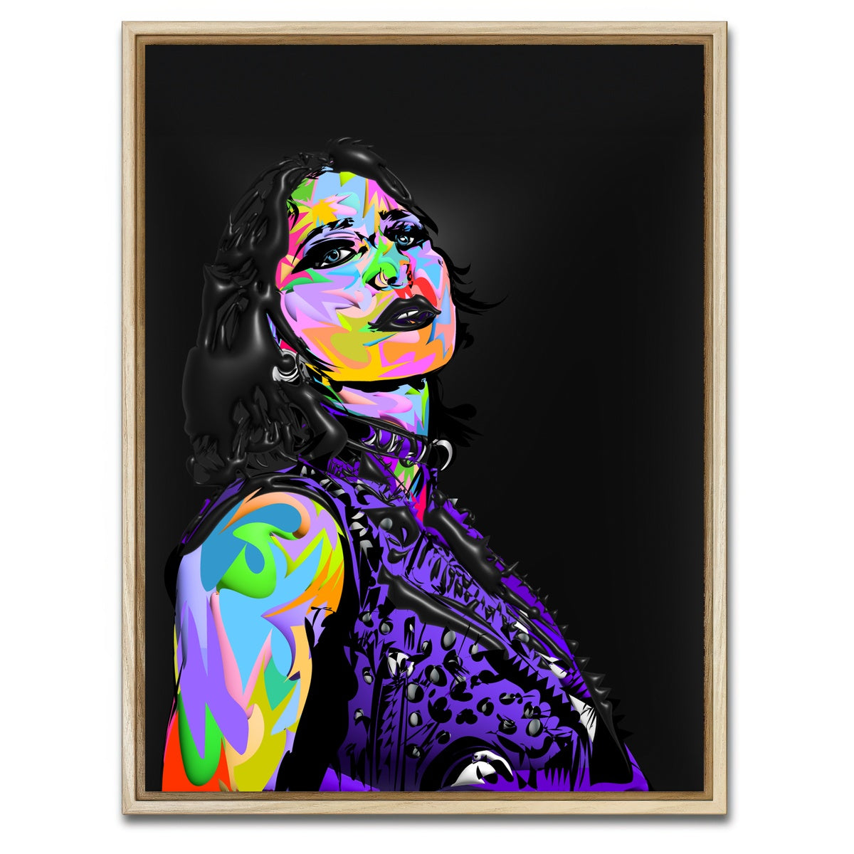 AUTO-MOCKUP WHITE | RHEA RIPLEY FACE | 1 Piece | Natural Framed Canvas | group=3x4