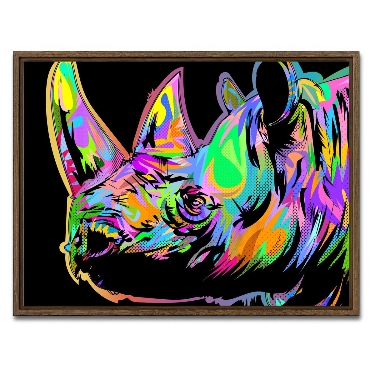 AUTO-MOCKUP WHITE | RHINO | 1 Piece | Walnut Framed Canvas | group=4x3