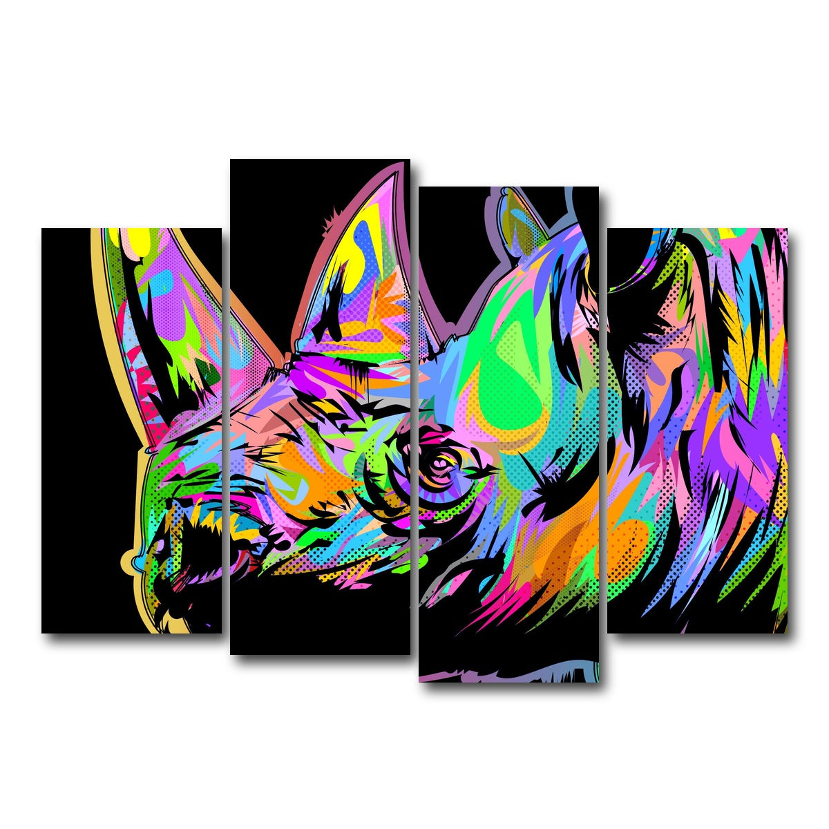 AUTO-MOCKUP WHITE | RHINO | 4 Piece | Gallery Wrap Canvas | group=4_normal