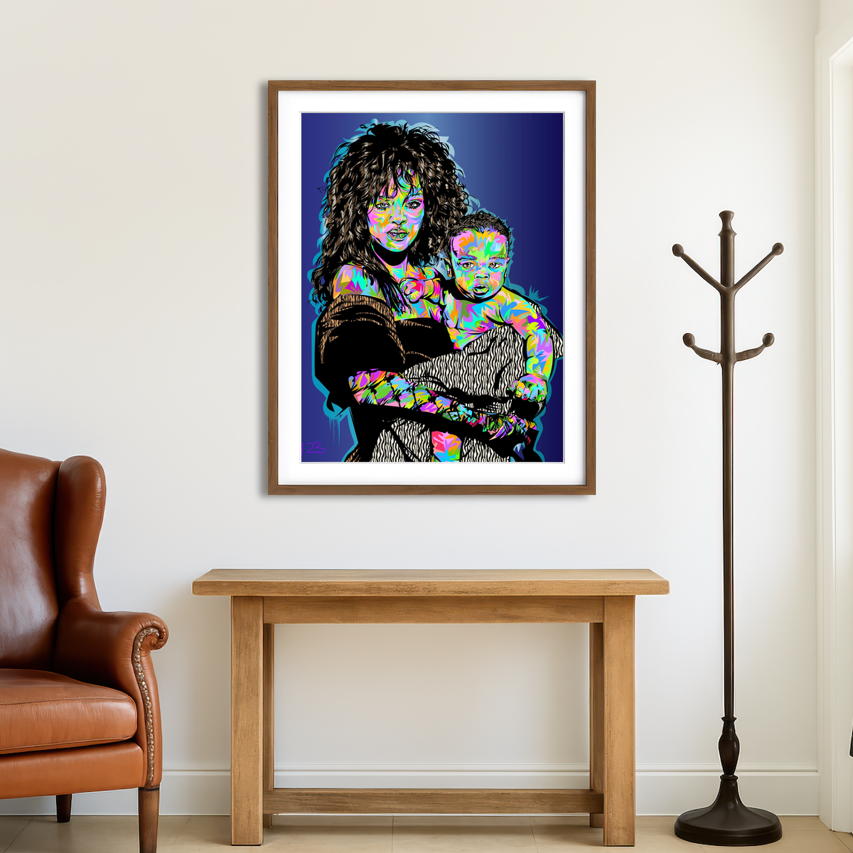 AUTO-MOCKUP ROOM | Rihanna and Child Wall Art