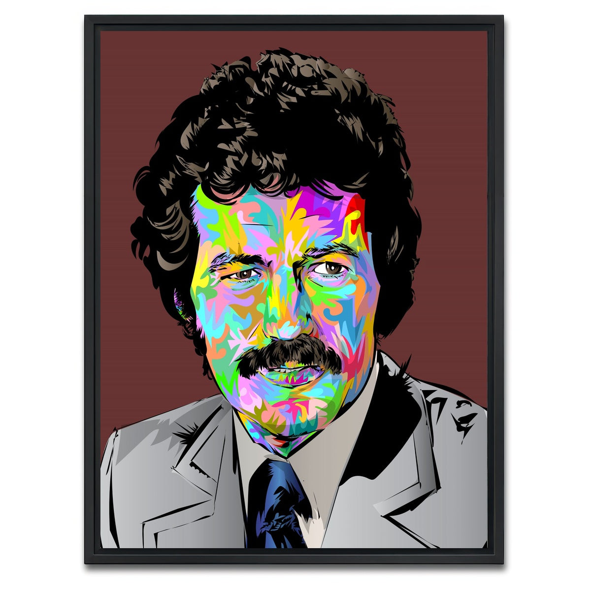 AUTO-MOCKUP WHITE | RIP ALEX TREBEK | 1 Piece | Black Framed Canvas | group=3x4