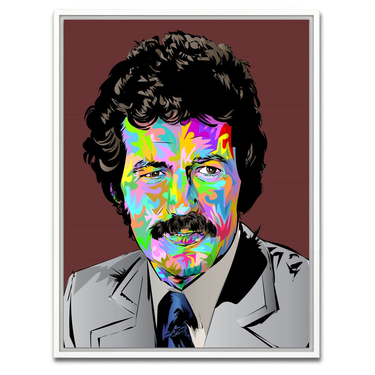 AUTO-MOCKUP WHITE | RIP ALEX TREBEK | 1 Piece | White Framed Canvas | group=3x4