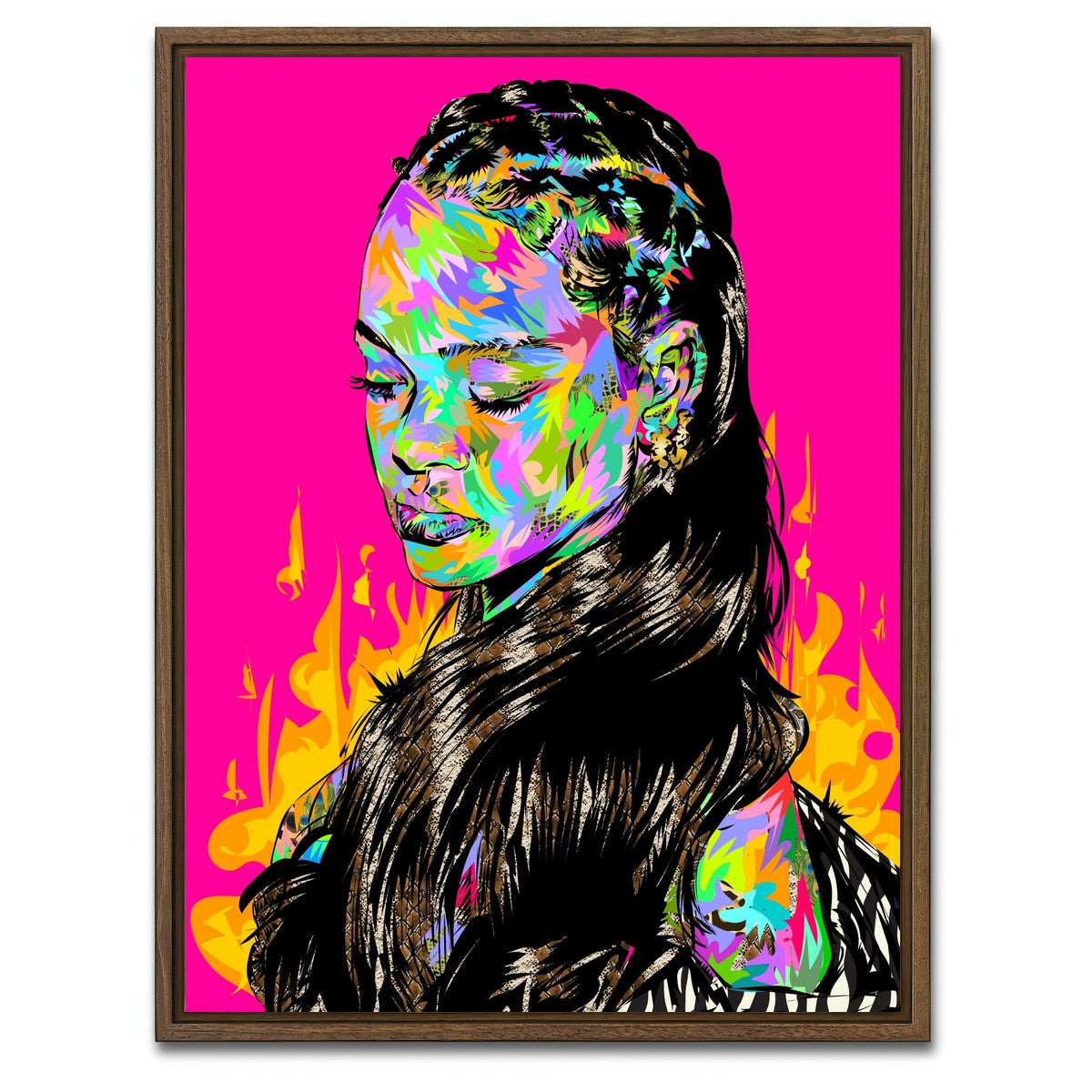 AUTO-MOCKUP WHITE | RIRI | 1 Piece | Walnut Framed Canvas | group=3x4