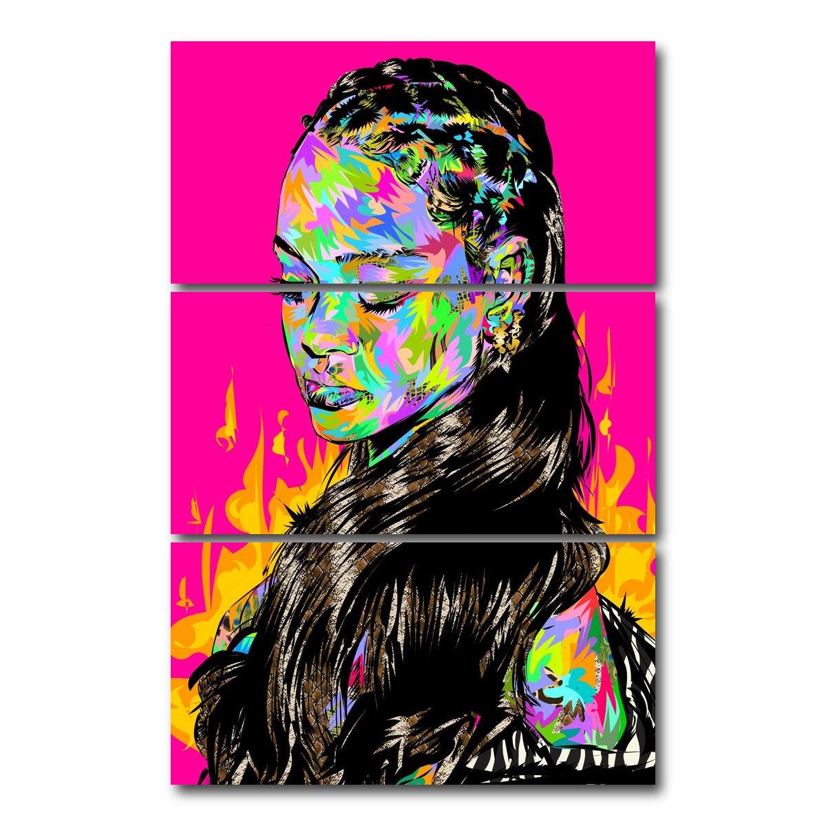 AUTO-MOCKUP WHITE | RIRI | 3 Piece | Gallery Wrap Canvas | group=12x24_stacked