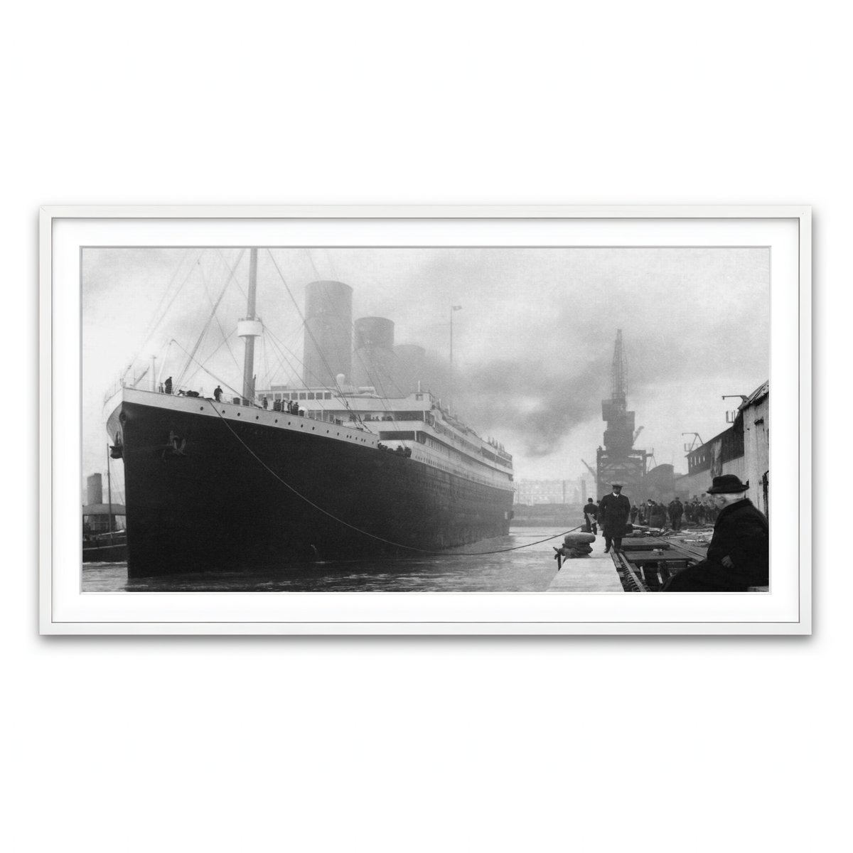 Framed Print 2x1 White