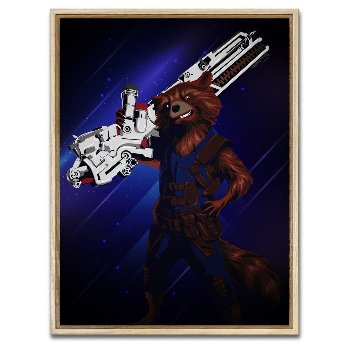 AUTO-MOCKUP WHITE | ROCKET | 1 Piece | Natural Framed Canvas | group=3x4