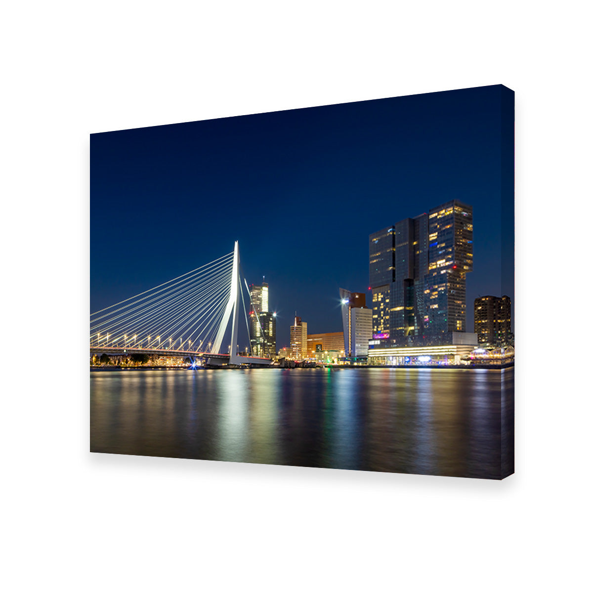 ROTTERDAM Erasmus Bridge at Night Wall Art
