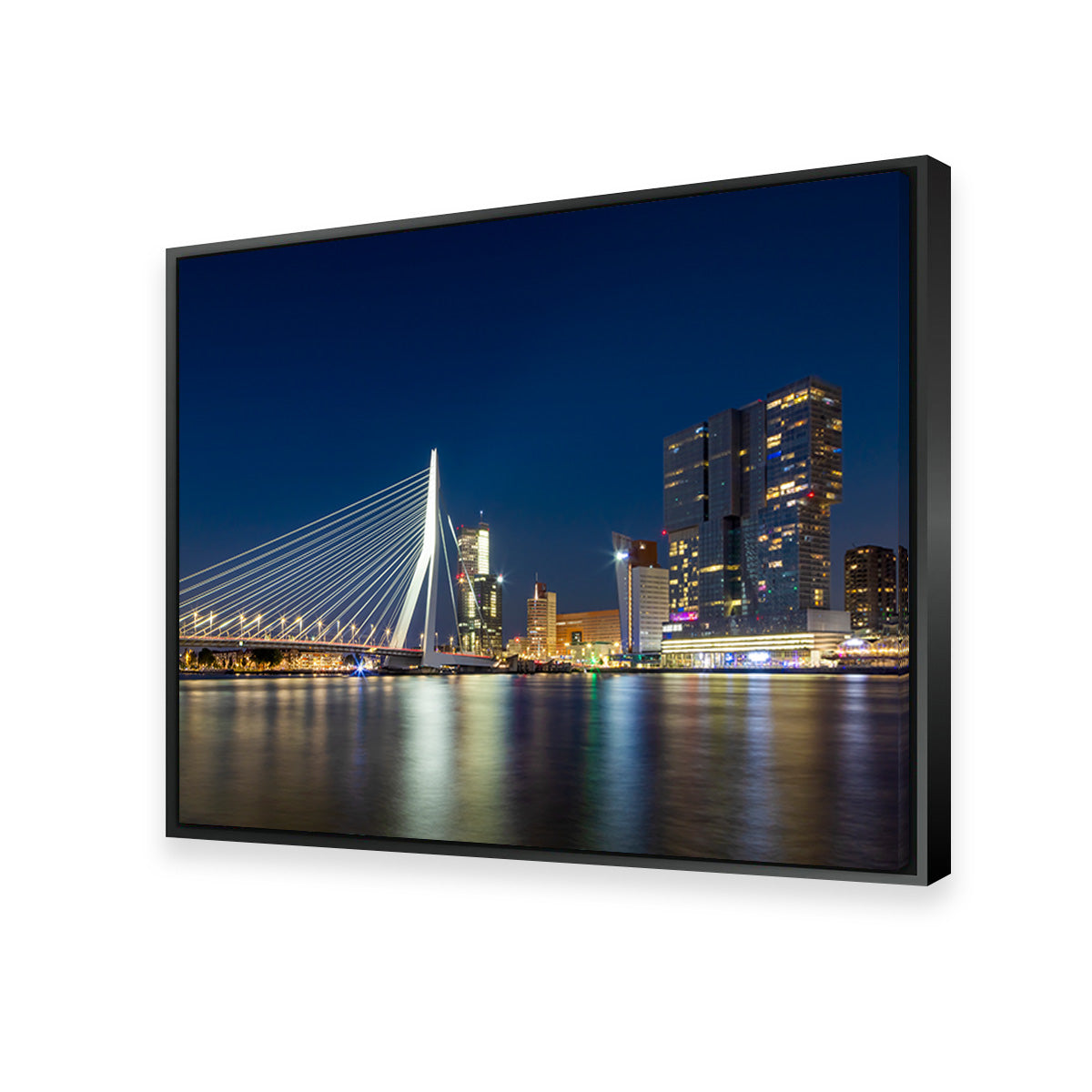 ROTTERDAM Erasmus Bridge at Night Wall Art