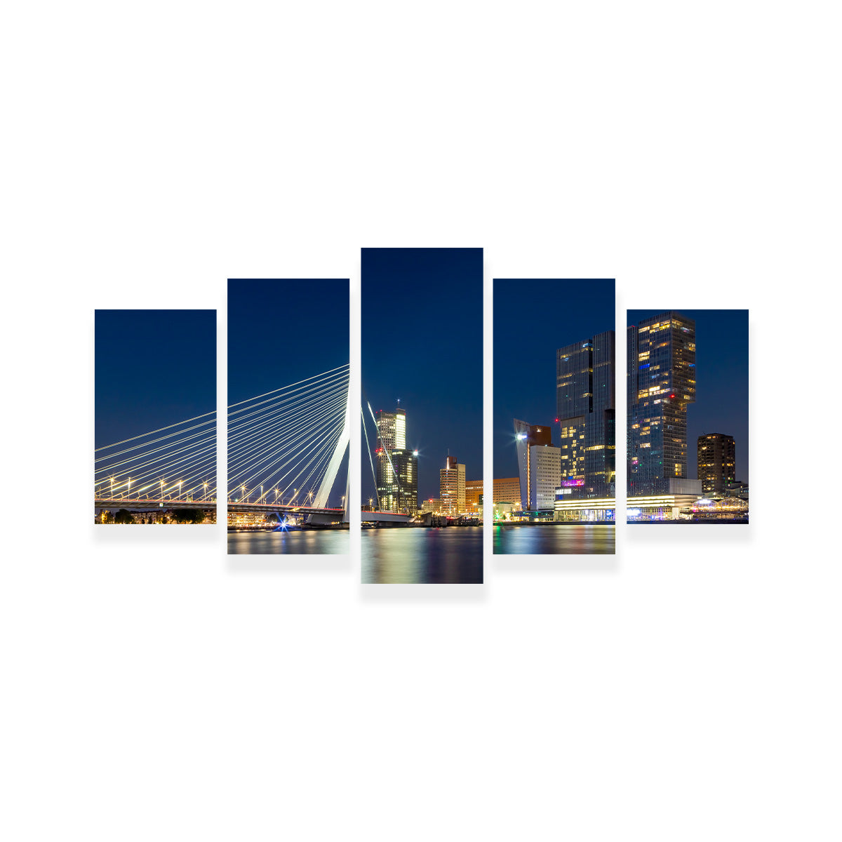 ROTTERDAM Erasmus Bridge at Night Wall Art