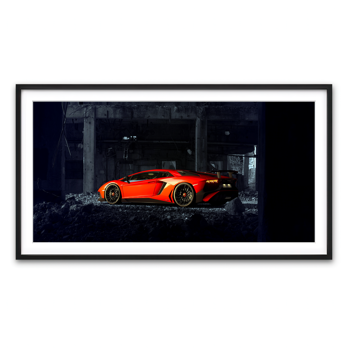 Framed Print 2x1 Black