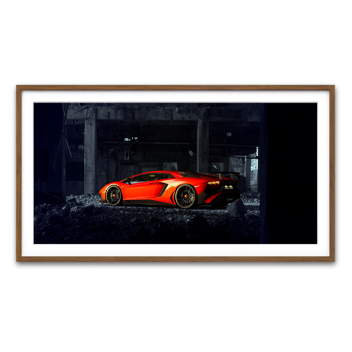 Framed Print 2x1 Walnut