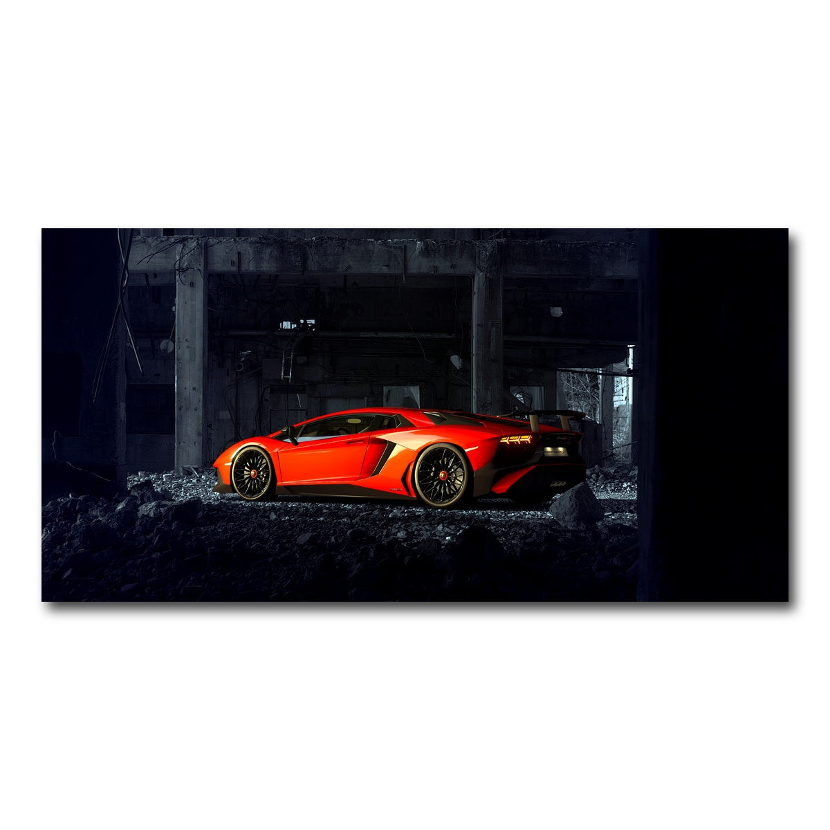 AUTO-MOCKUP WHITE | RUINS-II | 1 Piece | Gallery Wrap Canvas | group=2x1