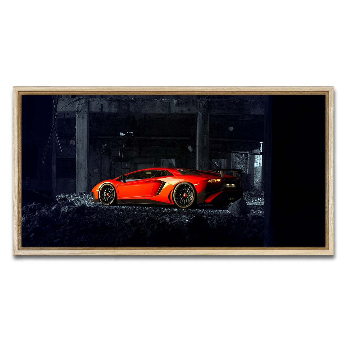 AUTO-MOCKUP WHITE | RUINS-II | 1 Piece | Natural Framed Canvas | group=2x1