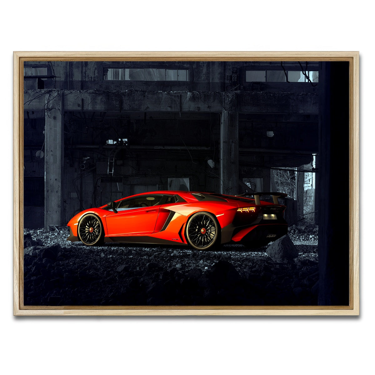 AUTO-MOCKUP WHITE | RUINS-II | 1 Piece | Natural Framed Canvas | group=4x3