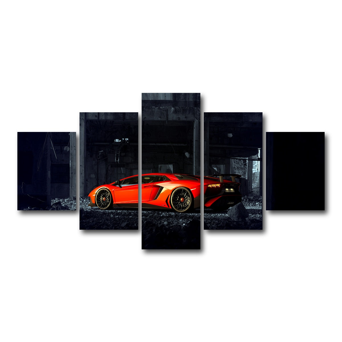 AUTO-MOCKUP WHITE | RUINS-II | 5 Piece | Gallery Wrap Canvas | group=5_short