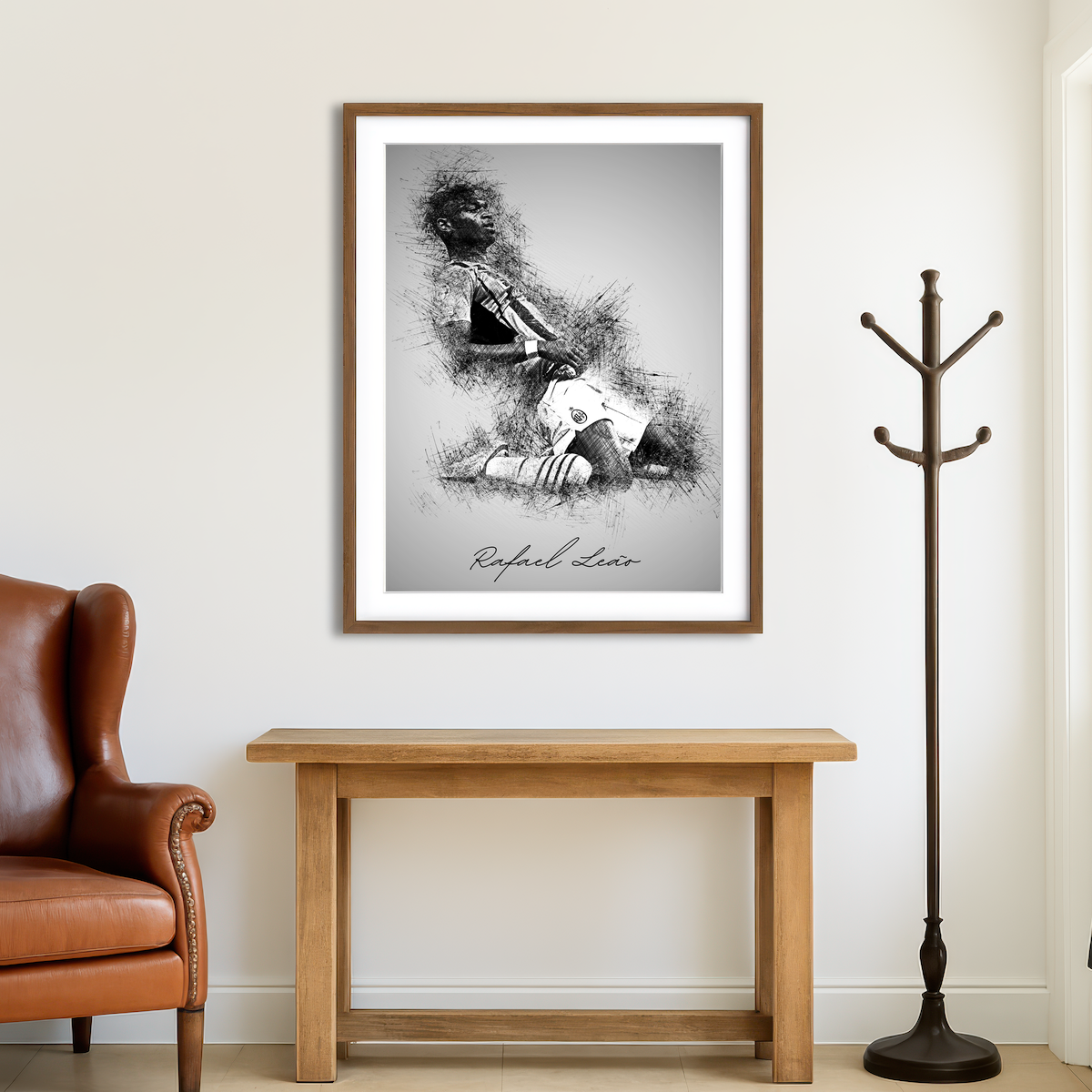 AUTO-MOCKUP ROOM | Rafael Leao Wall Art