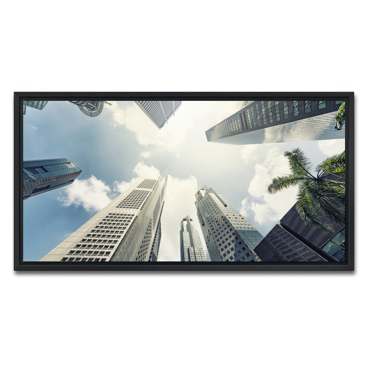 AUTO-MOCKUP WHITE | Raffles Place | 1 Piece | Black Framed Canvas | group=2x1