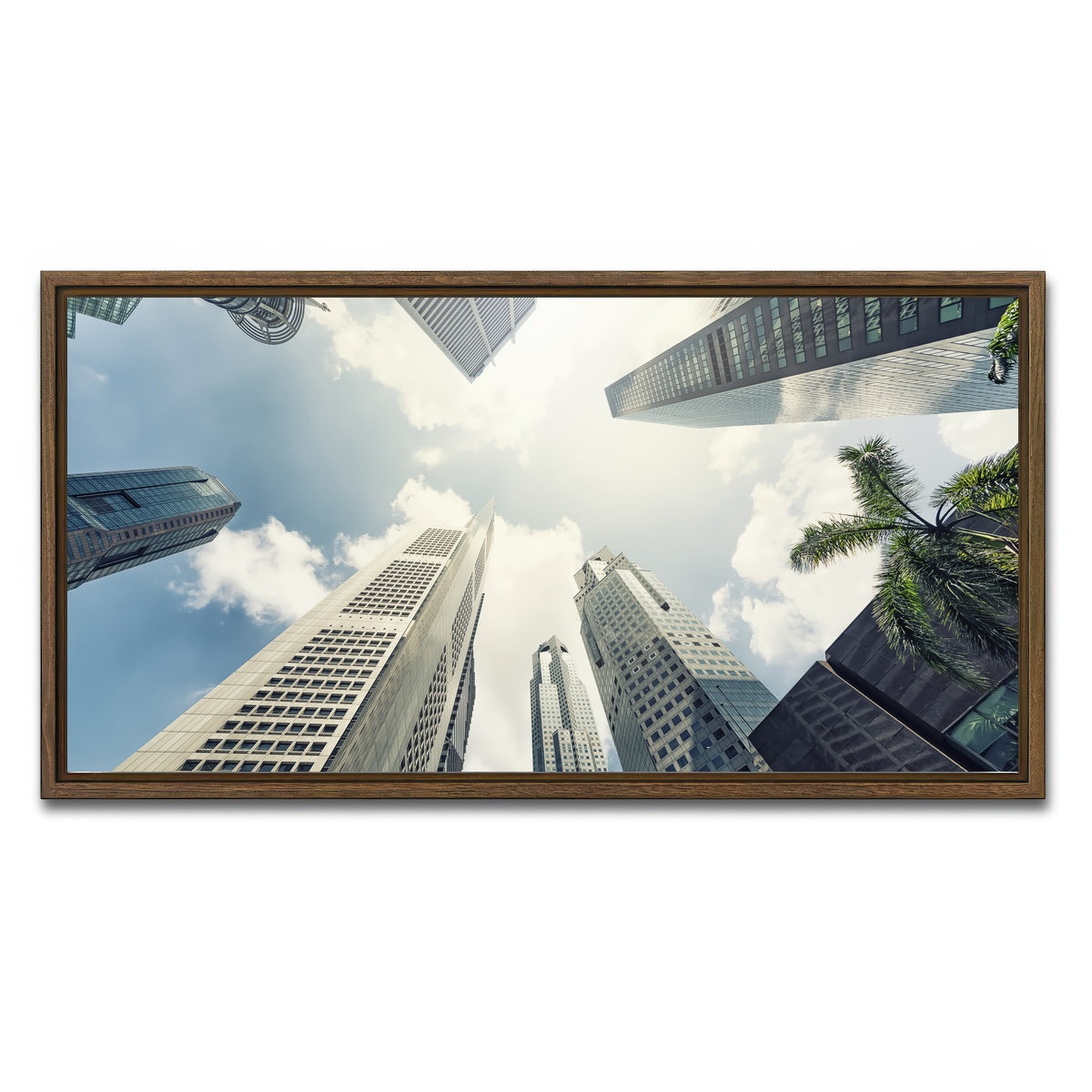 AUTO-MOCKUP WHITE | Raffles Place | 1 Piece | Walnut Framed Canvas | group=2x1