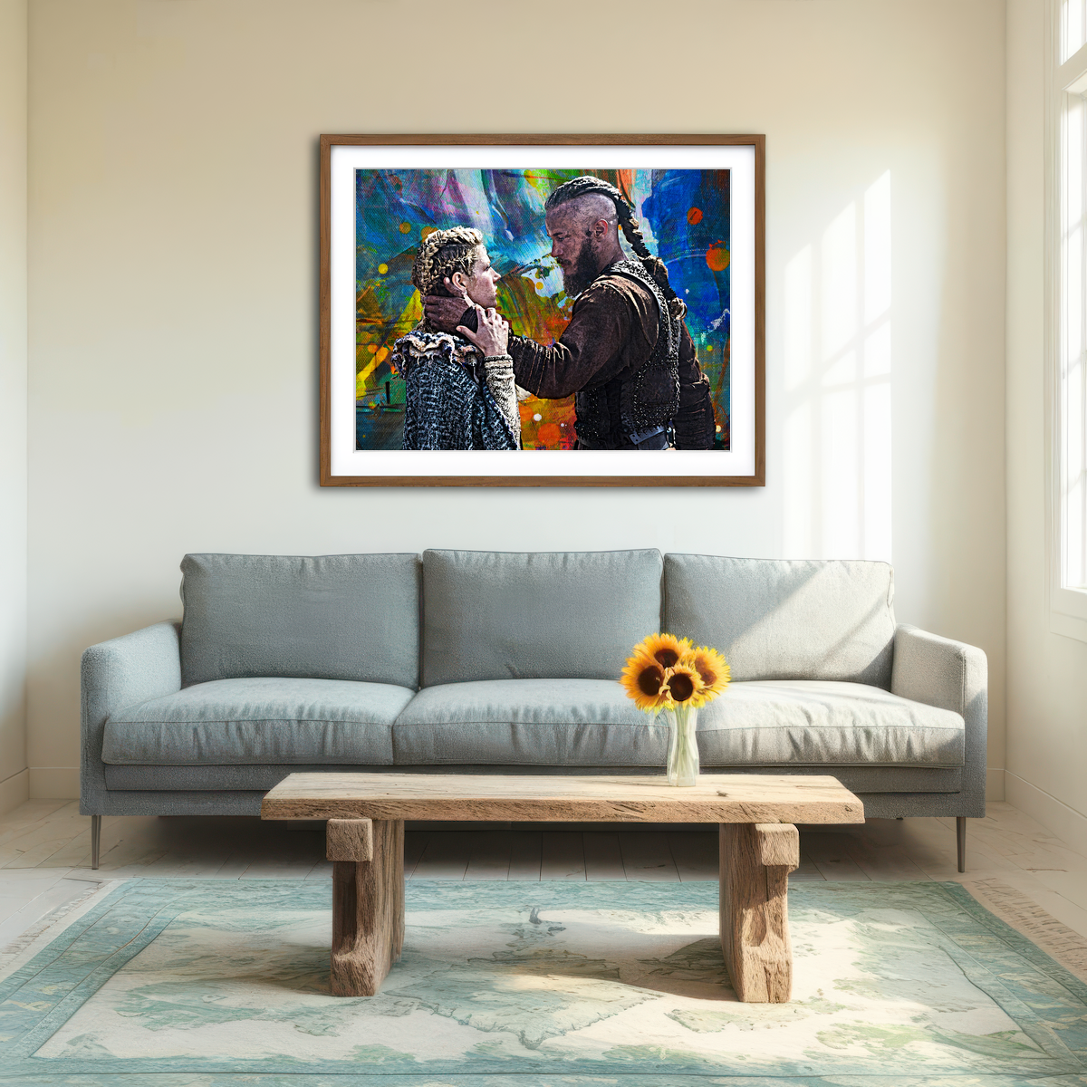 AUTO-MOCKUP ROOM | Ragnar & Lagertha Wall Art