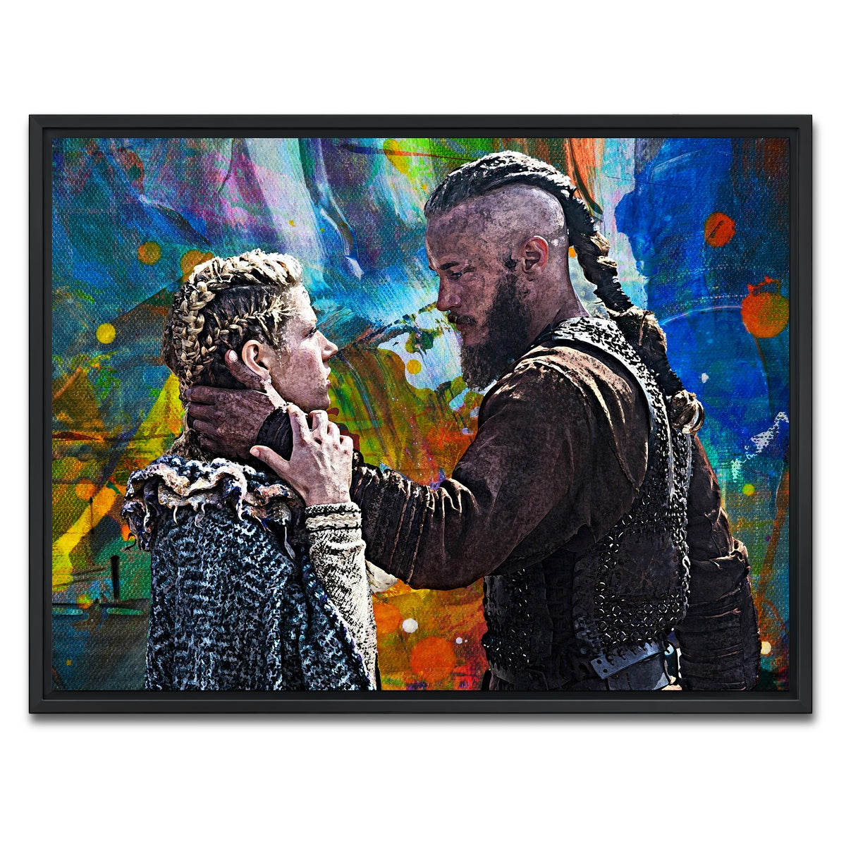 AUTO-MOCKUP WHITE | Ragnar & Lagertha | 1 Piece | Black Framed Canvas | group=4x3